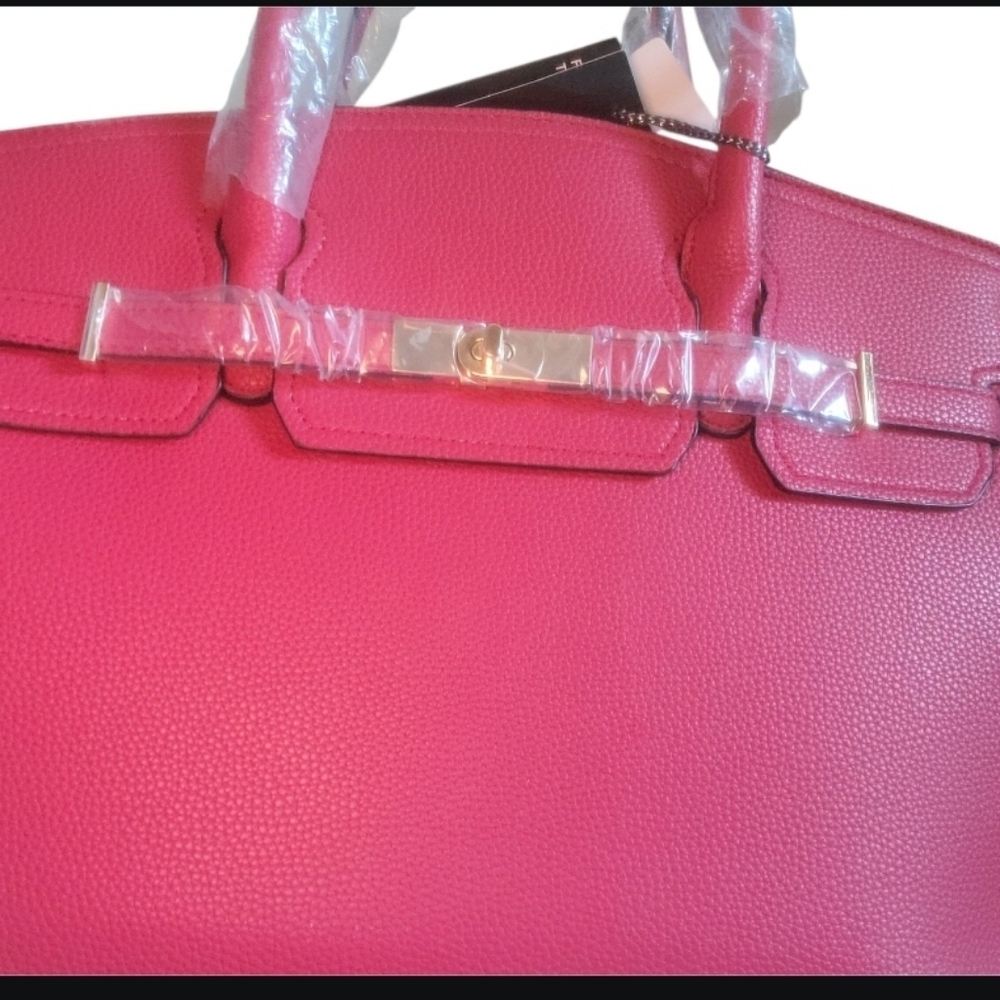 🧧NWT BIRKIN INSPIRED VEGAN LEATHER BAG(size 42) - Picture 2 of 12